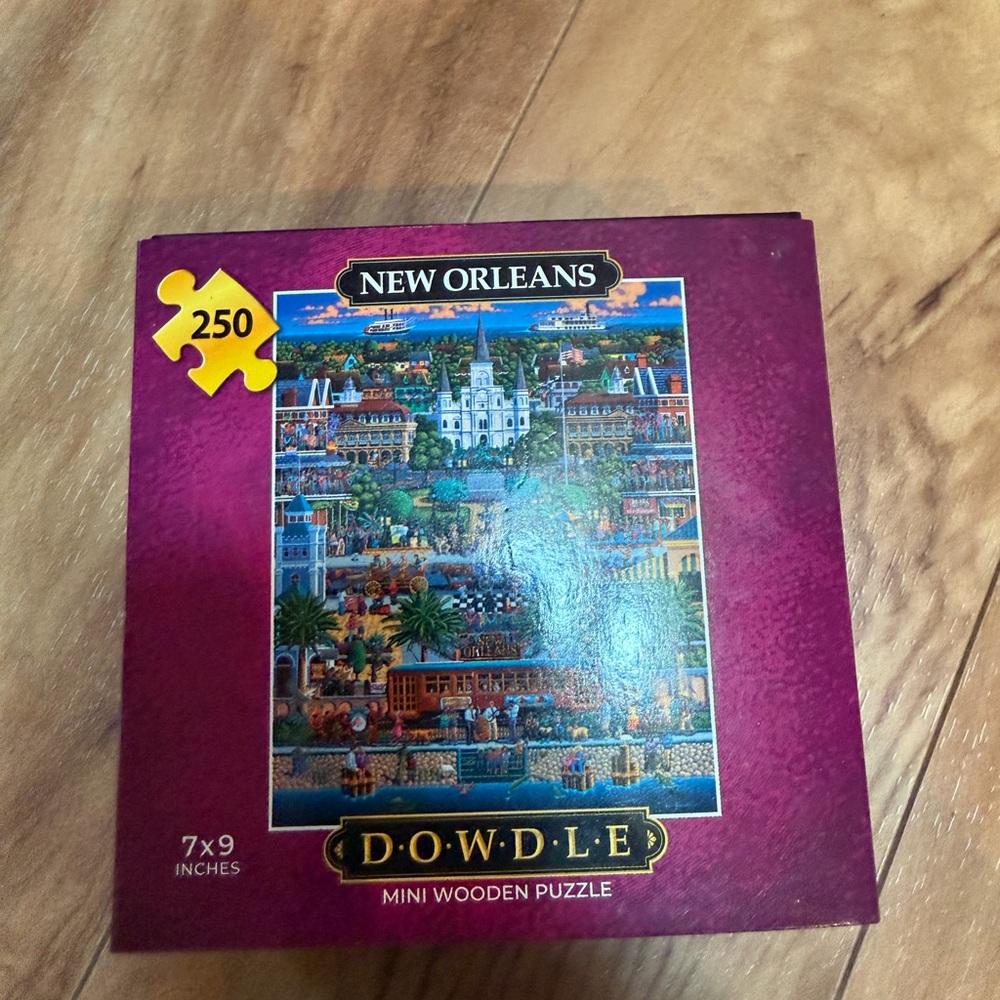 New Orleans Mini Wooden Puzzle - Purple
